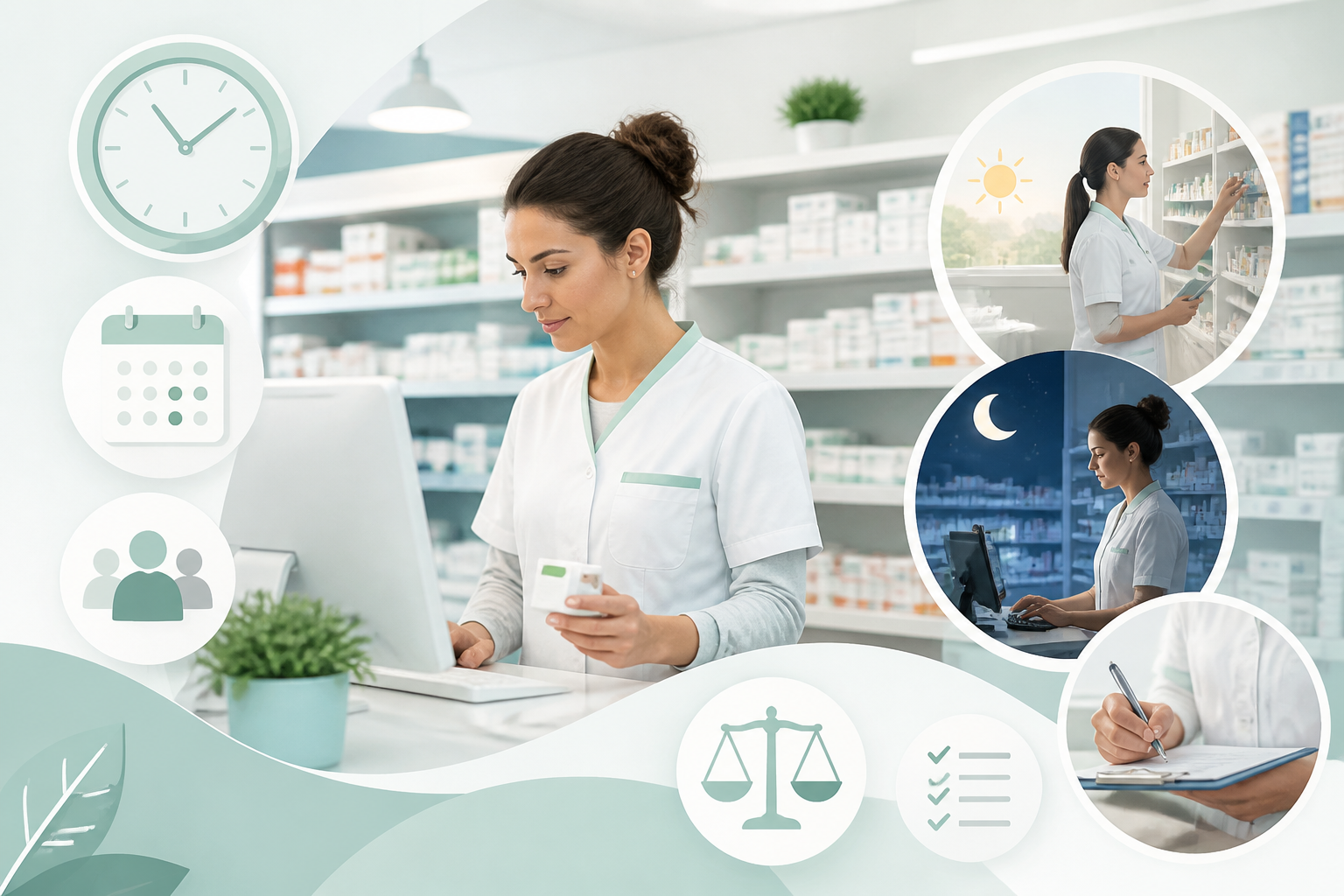 La Jornada Laboral del Auxiliar de Farmacia: Horarios, Turnos y Realidad del Día a Día