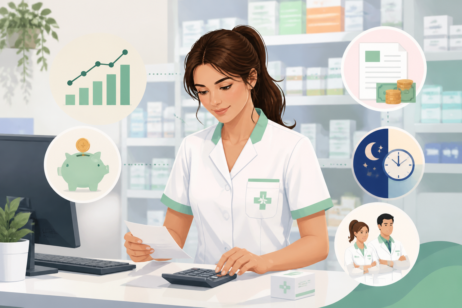 Salario inicial de auxiliar de farmacia