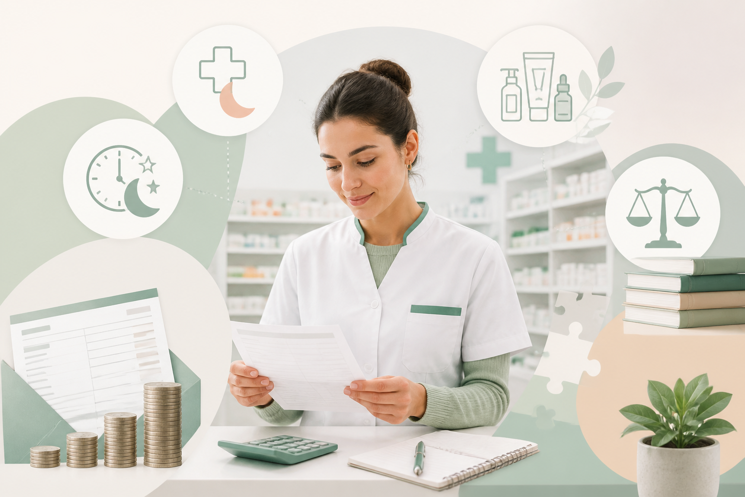 Factores que influyen en el sueldo de auxiliar de farmacia